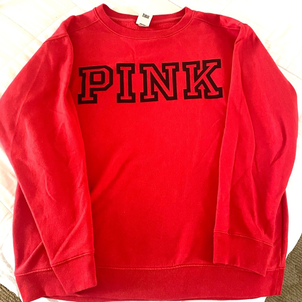 Pink red oversized sweater